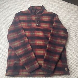 Men's Plaid Sweater - Red and Black
